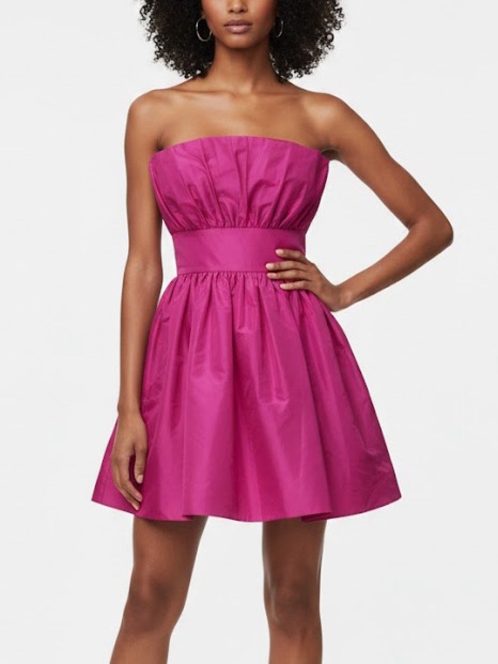 Liv Foster Fuchsia Tissue Taffeta Strapless Mini Dress - Size US 6 New